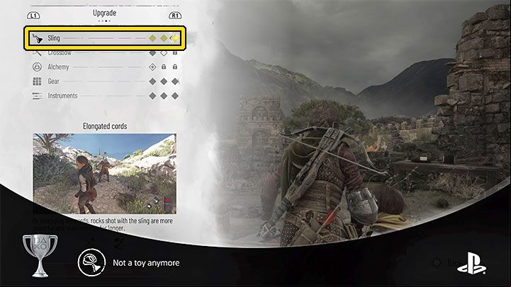 How to unlock: Fully upgrade the sling - Plague Tale Requiem: Trophies / Achievements - list of all, trophy guide - Appendix - A Plague Tale Requiem Guide, Walkthrough