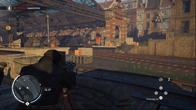 Quickly eliminate the enemies running at you. - 03 - Hullo Mr. Gatling | Train Hideout Memories - Train Hideout Memories - Assassins Creed: Syndicate Game Guide & Walkthrough