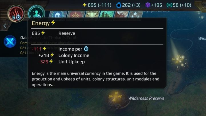 Having too many units can result in negative energy production. - Army Management in Age of Wonders Planetfall - Army - Age of Wonders Planetfall Guide