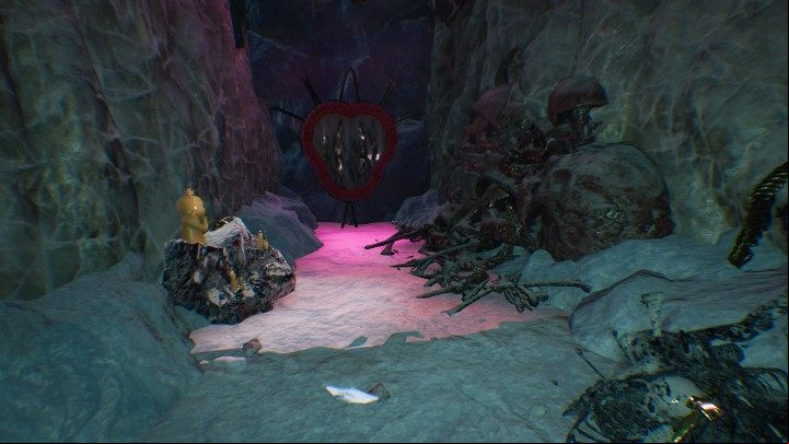 Place the hearts one the scale to open the door located next to it - Part 3 The Frozen Fire | Agon Walkthrough - Walkthrough - Agony Game Guide