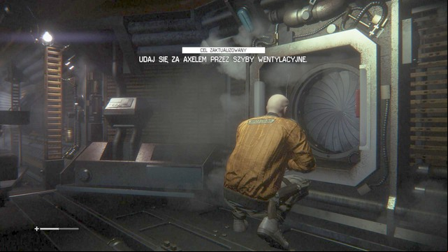 After you encounter the enemies, enter the vent with Axel to avoid them - Head to the Transit Link with Axel - Walkthrough - Alien: Isolation - Game Guide and Walkthrough