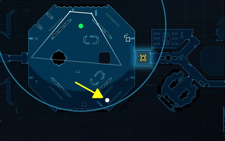 Xenomorph is marked on the map with a white dot, a significant hint regarding the chances of detection - Aliens Dark Descent: How to escape from the server room and avoid Xenomorph? - FAQ - Aliens Dark Descent Guide