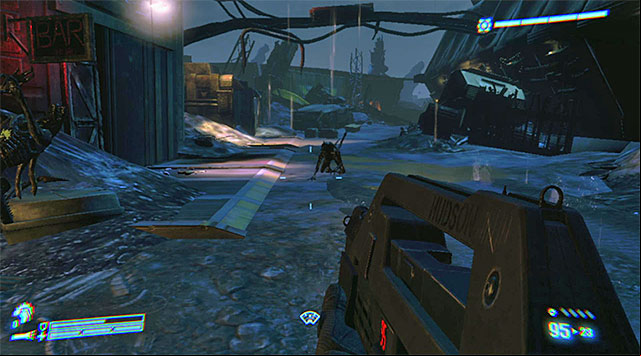 Move ahead, one step at a time, and keep checking your back; a group of Xenos will show up behind your backs, near the place where the mission started (the above screenshot) - Get to Operations to help fend off the attack - Mission 9: Hope in Hadleys - Aliens: Colonial Marines - Game Guide and Walkthrough