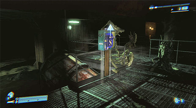 Get on the metal gallery and start walking very slowly - Find a Way Out of the Sewers - Mission 5: The Raven - Aliens: Colonial Marines - Game Guide and Walkthrough