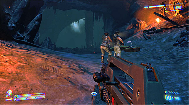 Afterwards, take the narrow age that leads from the canyon to another area and take care of another group of Xenos - Find a way into the Weyland-Yutani Facility to save Bella - Mission 6: For Bella - Aliens: Colonial Marines - Game Guide and Walkthrough