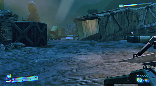 Don't worry about the fact that you can't use your weapons or the motion tracker at the moment; you're safe here - Find a way into the Weyland-Yutani Facility to save Bella - Mission 7: One Bullet - Aliens: Colonial Marines - Game Guide and Walkthrough