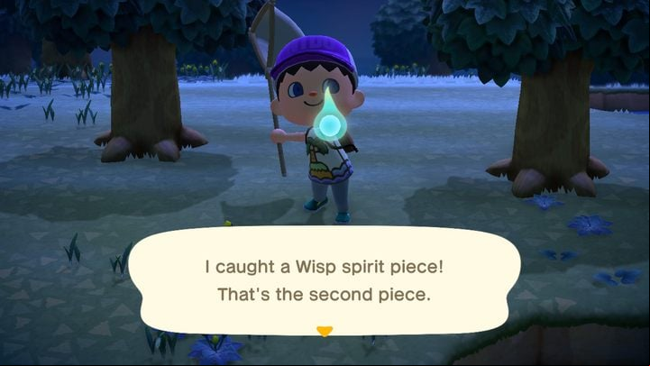 Wisp visits players island on random days in the evenings - ACNH: Wisp - how to meet? Awards - Characters visiting the island - Animal Crossing New Horizons Guide