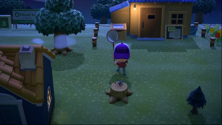 Insects like to sit on tree trunks. - ACNH: Trees - how to cut them down? - Items - Animal Crossing New Horizons Guide