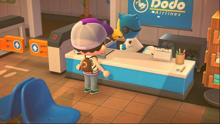 On the right you can see the postcard rack. - ACNH: Mail - when does it come? - Gameplay mechanics - Animal Crossing New Horizons Guide