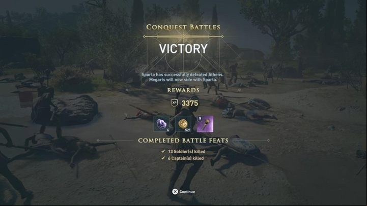 The battle ends when the bar representing Athenian army goes down to zero - AC Odyssey: The Wolf Hunt - Main Storyline - Assassins Creed Odyssey Guide