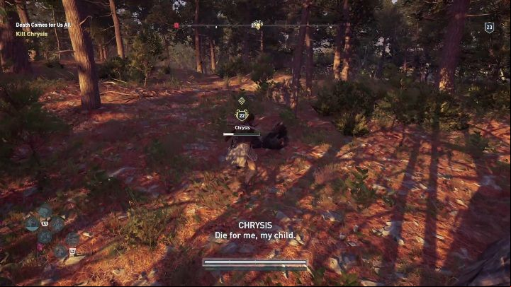 Description: After you talk to the woman, you need to go to the forest in search for her husband - AC Odyssey: Argolis, Side Quests - Side Quests - Assassins Creed Odyssey Guide