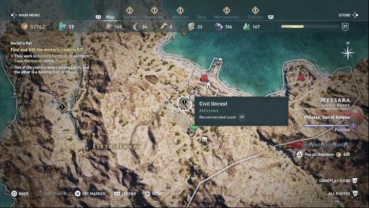 1 - AC Odyssey: Messara, Side Quests - Side Quests - Assassins Creed Odyssey Guide