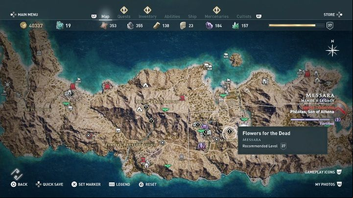 Mission start: Talk to the man under the tree - AC Odyssey: Messara, Side Quests - Side Quests - Assassins Creed Odyssey Guide