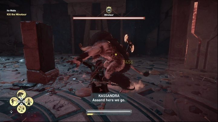 Minotaur is one of the more difficult enemies - AC Odyssey: Messara, Side Quests - Side Quests - Assassins Creed Odyssey Guide