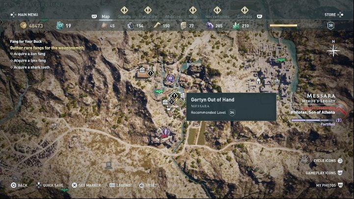 Mission start: Talk to Ptolemy - AC Odyssey: Messara, Side Quests - Side Quests - Assassins Creed Odyssey Guide
