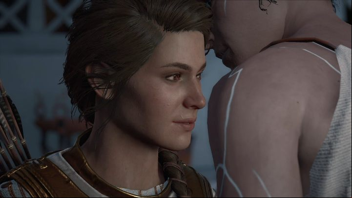 If you use this dialog option you will receive a kiss from your sweetheart - AC Odyssey Fate of Atlantis: Elpis, Romance - Romances - Assassins Creed Odyssey Guide