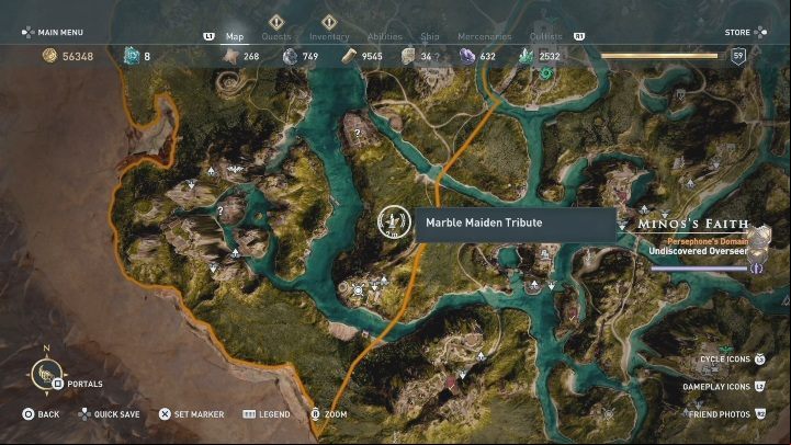 1 - AC Odyssey Fate of Atlantis: Minoss Faith, Marble Maiden Tribute - Marble Maiden Tribute - Assassins Creed Odyssey Guide