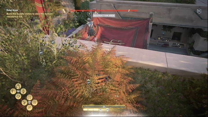 Your task is to go to a man, talk to him, and then burn five crops in the nearest camp - AC Odyssey Fate of Atlantis: The Dikastes of Atlantis - Episode 3 - Judgement of Atlantis - Assassins Creed Odyssey Guide