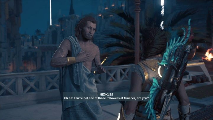 This mission begins with a conversation with Neokles - AC Odyssey Fate of Atlantis: Lighten Up - Episode 3 - Judgement of Atlantis - Assassins Creed Odyssey Guide