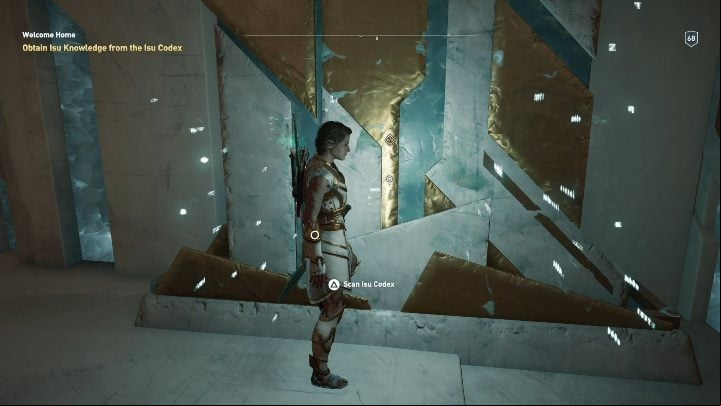 After a conversation with Poseidon, climb to the top of the building - AC Odyssey Fate of Atlantis: The Last Call and Welcome Home - Episode 3 - Judgement of Atlantis - Assassins Creed Odyssey Guide