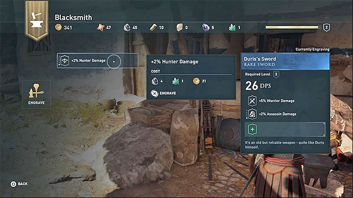 Select any piece of equipment that is in your characters inventory - AC Odyssey: Make It Your Own Trophy - Trophy Guide - Assassins Creed Odyssey Guide