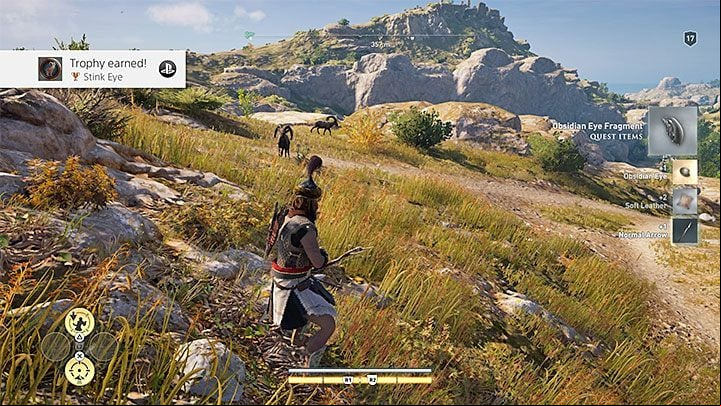 Use your bow and kill more goats - AC Odyssey: Stink Eye Trophy - Trophy Guide - Assassins Creed Odyssey Guide