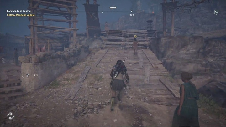 Follow Rhode in Aipeia - AC Odyssey Legacy of the first blade: Two Knives Against the Dark - Episode 3 - Bloodline - Assassins Creed Odyssey Guide