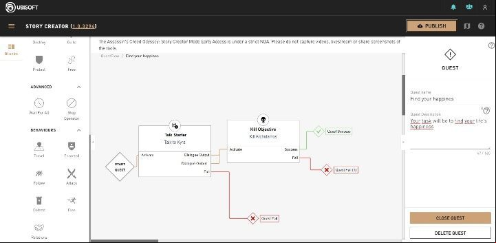 Each objective must have several options of consequences that you have to predict and tag - AC Odyssey: Your mission - how to create in Story Creator Mode? - Story Creator Mode - Assassins Creed Odyssey Guide