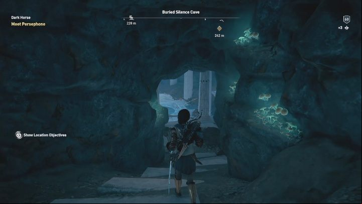 The cave does not contain any side paths - run straight ahead until you reach the table - AC Odyssey Fate of Atlantis: Buried Silence Cave, Perception of Hermes - Perception of Hermes - Assassins Creed Odyssey Guide