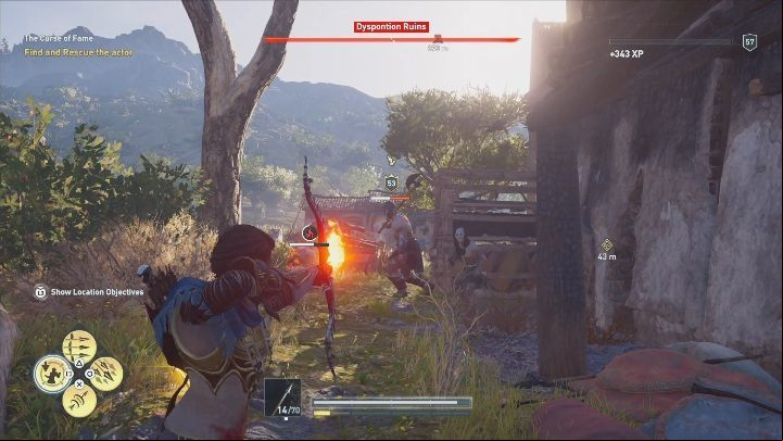 The next actor is found in Dyspontion Ruins - The Show Must Go On - Side Quests in Assassins Creed Odyssey - Free DLC Side Quests - Assassins Creed Odyssey Guide