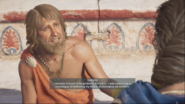 This task begins with a conversation with Thespis - The Show Must Go On - Side Quests in Assassins Creed Odyssey - Free DLC Side Quests - Assassins Creed Odyssey Guide