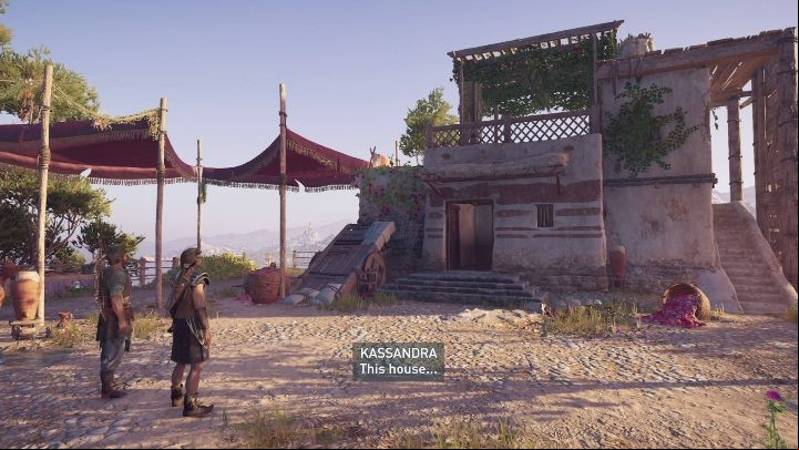 You have to go with Darius descendant to their old home - AC Odyssey Legacy of the first blade: Calm Before the Storm - Episode 2 - Shadow Heritage - Assassins Creed Odyssey Guide
