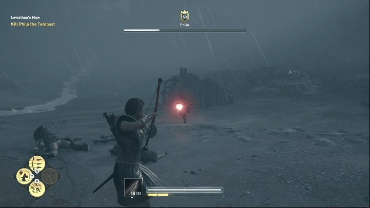 It is best to use a bow for this purpose - AC Odyssey Legacy of the first blade: Leviathans Maw - Episode 2 - Shadow Heritage - Assassins Creed Odyssey Guide