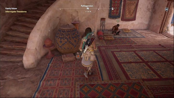 The next quest starts with interrogating Theodoros - Every Story Has An Ending - Side Quests in Assassins Creed Odyssey - Free DLC Side Quests - Assassins Creed Odyssey Guide