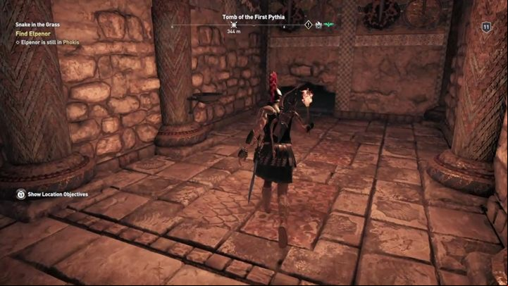 Solution: Go downstairs and run in front of you - AC Odyssey: Tombs in Phokis - Tombs - Assassins Creed Odyssey Guide
