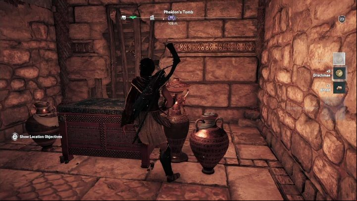 You will reach a chest hiding the Brawlers Armor - AC Odyssey: Tombs in Argolis - Tombs - Assassins Creed Odyssey Guide