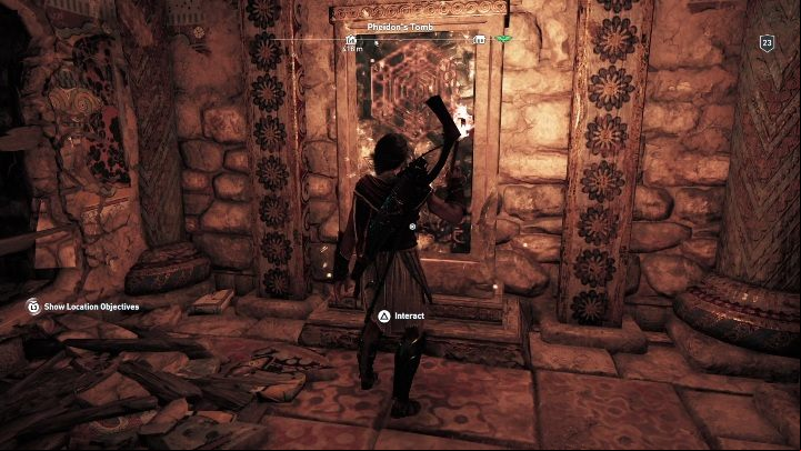 In the next room, you will find a board and an exit route - AC Odyssey: Tombs in Argolis - Tombs - Assassins Creed Odyssey Guide