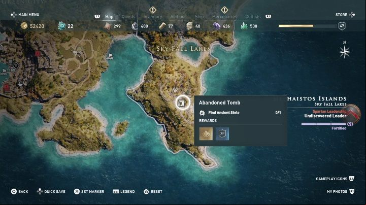Location of the tomb: Eastern part of Lemnos - AC Odyssey: Tombs in Hephaistos Islands - Tombs - Assassins Creed Odyssey Guide