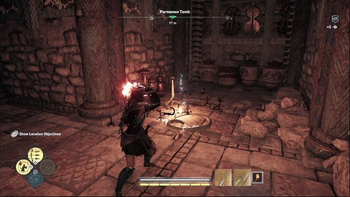 Walkthrough: This tomb is very short and easy to complete - AC Odyssey: Tombs in Hephaistos Islands - Tombs - Assassins Creed Odyssey Guide
