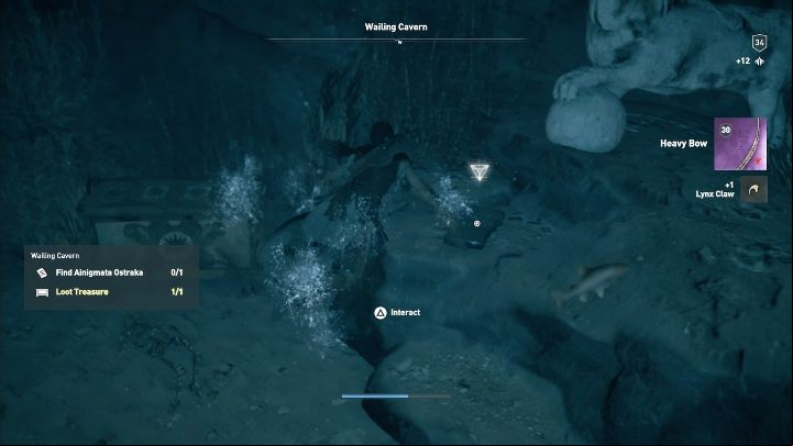 The location of this Ainigmata Ostraka: Head to Wailing Cavern - AC Odyssey: Ainigmata Ostraka in Pirate Islands - Ainigmata Ostraka - Assassins Creed Odyssey Guide