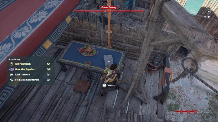 The location of this Ainigmata Ostraka: Head to Oewos Quarry - AC Odyssey: Ainigmata Ostraka in Abantis Islands - Ainigmata Ostraka - Assassins Creed Odyssey Guide
