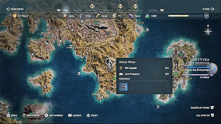 A unique place to obtain large amounts of crafting materials (including those raw materials that are less common in the game) is the Silver Mine, which is located in the Attika region in the central part of the map of the world - AC Odyssey: How to get crafting materials? - FAQ - Assassins Creed Odyssey Guide
