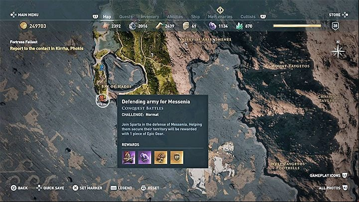 Weakening the nations influence over a region unlocks the ability to play one of the two conquest battles - you can help a defending nation to maintain control of the region or an attacking nation to take control of the region - AC Odyssey: When to choose the side in the conflict between Sparta and Athens? - FAQ - Assassins Creed Odyssey Guide