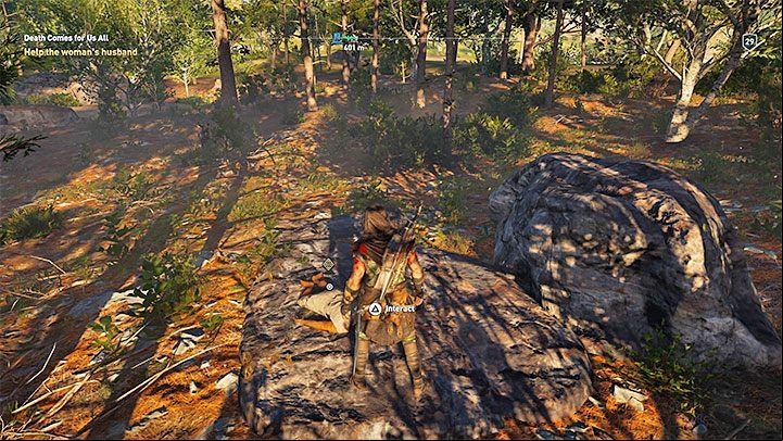 As part of this additional quest, meet a young woman who will tell you about the attack in the forest - AC Odyssey: Where to find Chrysis? - FAQ - Assassins Creed Odyssey Guide