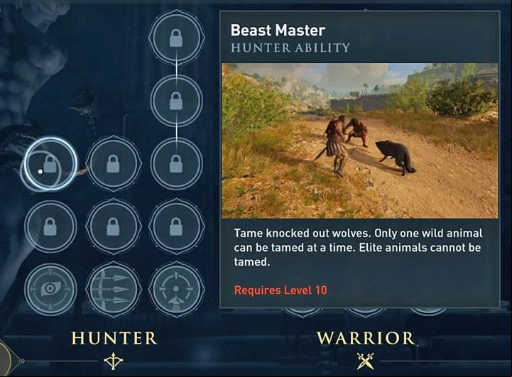 The option of taming wild animals is initially unavailable in the game - AC Odyssey: Can I tame a pet? - FAQ - Assassins Creed Odyssey Guide