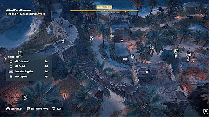 Every larger region has one fort and a few smaller camps - AC Odyssey: How to get XP fast? Leveling guide - FAQ - Assassins Creed Odyssey Guide