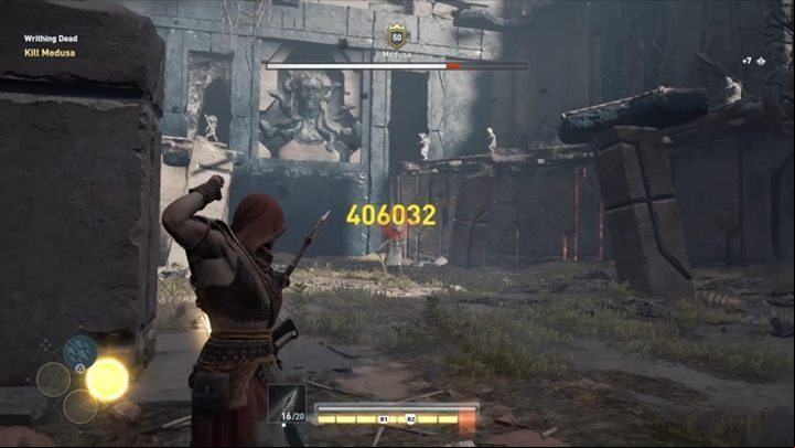After you kill all minor enemies, Medusa will be stunned and vulnerable for a moment - AC Odyssey: Medusa - Mythical creatures - Mythical creatures - Assassins Creed Odyssey Guide