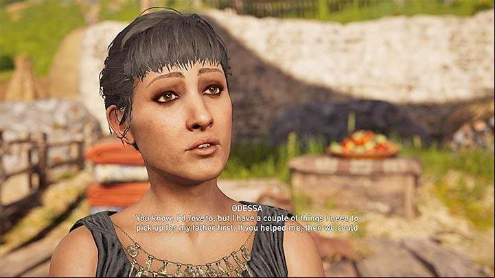 to choose dialog lines with a heart icon - AC Odyssey: Odessa - Romance - Romances - Assassins Creed Odyssey Guide