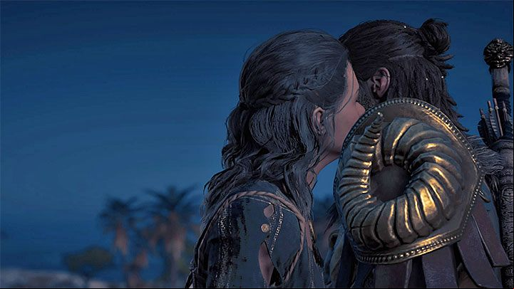 Return to the rebels cave and accept the Bleeding Hearts and Stolen Money side quest from Kyra - AC Odyssey: Kyra - Romance - Romances - Assassins Creed Odyssey Guide
