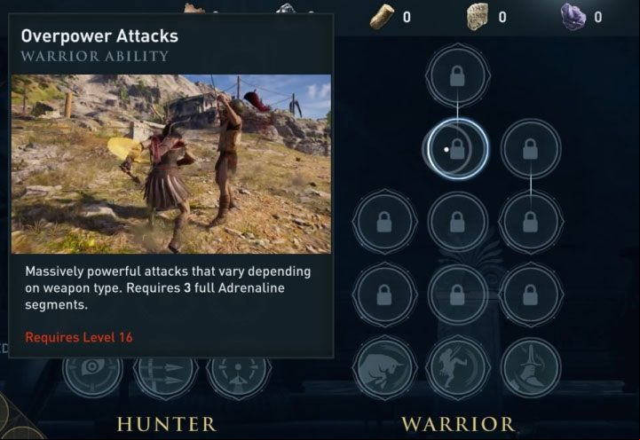 In order to perform an Overpower attack, you need to have at least three portions of the adrenaline bar filled - AC Odyssey: Trophy guide, list of trophies - Trophy Guide - Assassins Creed Odyssey Guide